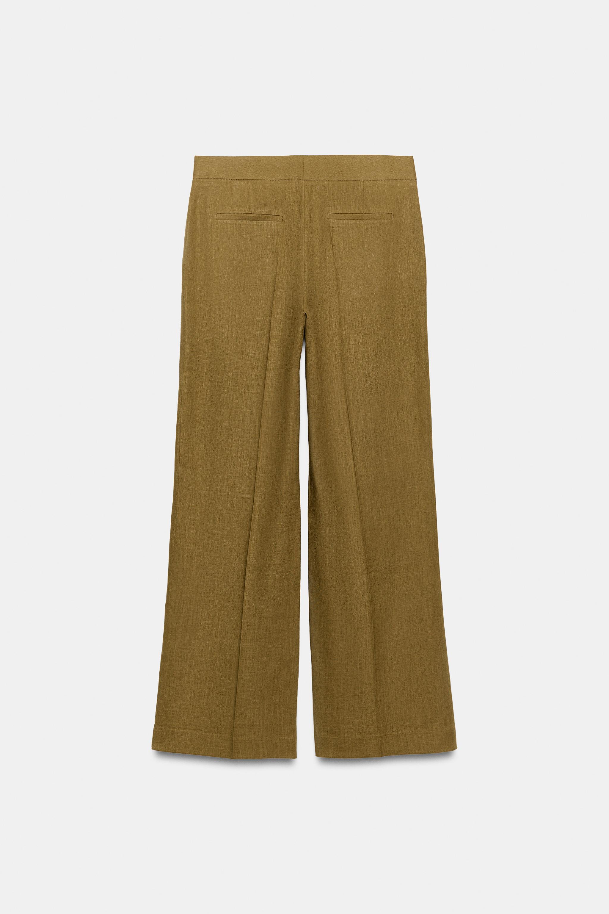 PANTALON DROIT AVEC LIN